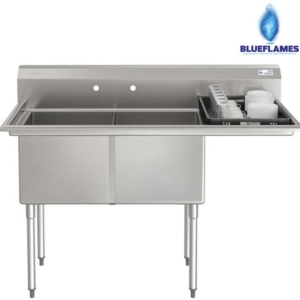 Stainless Steel Two Compartment Sink | 3012-ECS-2-DL